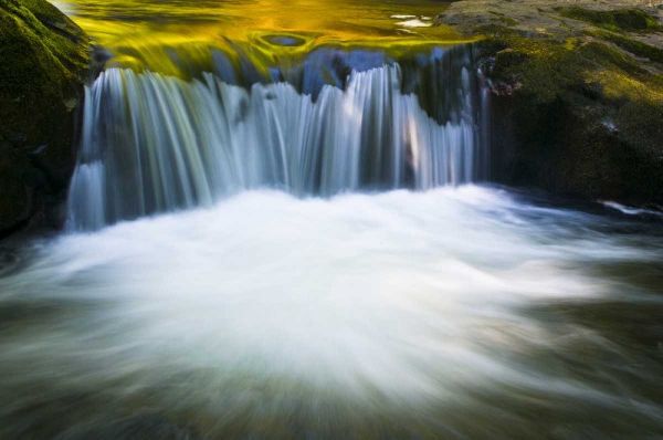 Oregon Reflections in waterfall on Sweet Creek